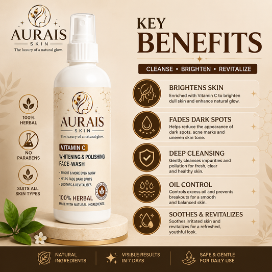 Aurais Skin Vitamin C Brightening & Polishing Face Wash